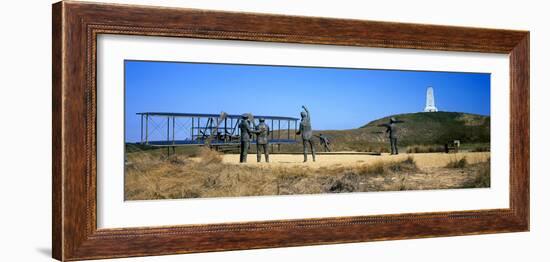 Wright Flyer Sculpture at Wright Brothers National Memorial, Kill Devil Hills, Kitty Hawk-null-Framed Photographic Print