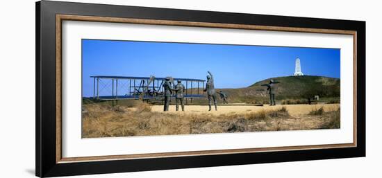 Wright Flyer Sculpture at Wright Brothers National Memorial, Kill Devil Hills, Kitty Hawk-null-Framed Photographic Print