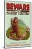 Wrightwood, California - Bigfoot Country - No Dogs Off Leash-Lantern Press-Mounted Art Print