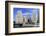 Wrigley Building and Tribune Tower, across Chicago River to N Michigan Ave, Chicago, Illinois, USA-Amanda Hall-Framed Photographic Print