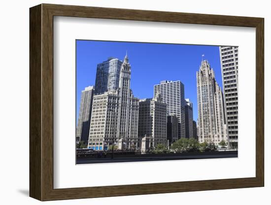 Wrigley Building and Tribune Tower, Chicago, Illinois, United States of America, North America-Amanda Hall-Framed Photographic Print
