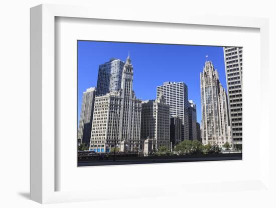 Wrigley Building and Tribune Tower, Chicago, Illinois, United States of America, North America-Amanda Hall-Framed Photographic Print