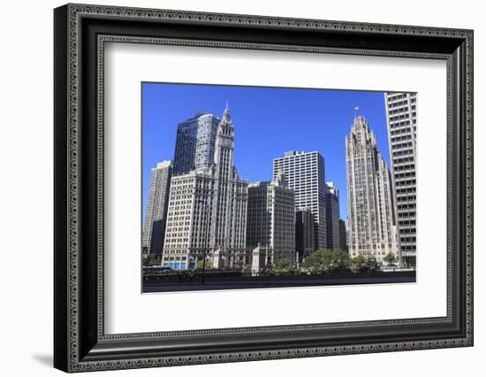 Wrigley Building and Tribune Tower, Chicago, Illinois, United States of America, North America-Amanda Hall-Framed Photographic Print