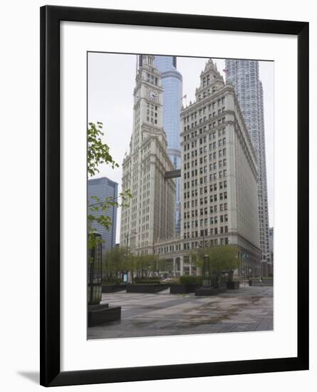 Wrigley Building, North Michigan Avenue, the Magnificent Mile, Chicago, Illinois, USA-Amanda Hall-Framed Photographic Print