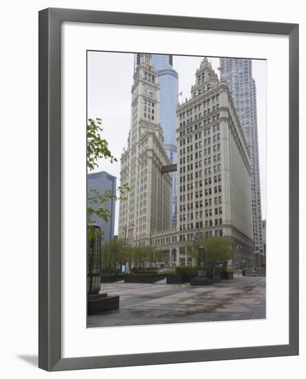 Wrigley Building, North Michigan Avenue, the Magnificent Mile, Chicago, Illinois, USA-Amanda Hall-Framed Photographic Print