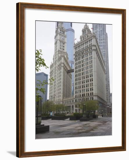 Wrigley Building, North Michigan Avenue, the Magnificent Mile, Chicago, Illinois, USA-Amanda Hall-Framed Photographic Print