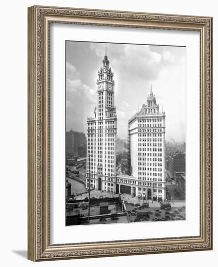 Wrigley Building on Michigan Avenue in Chicago, Ca. 1928-null-Framed Photographic Print