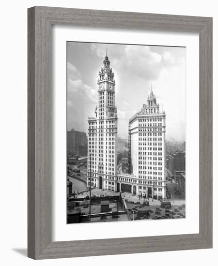 Wrigley Building on Michigan Avenue in Chicago, Ca. 1928-null-Framed Photographic Print