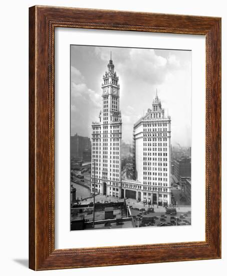 Wrigley Building on Michigan Avenue in Chicago, Ca. 1928-null-Framed Photographic Print