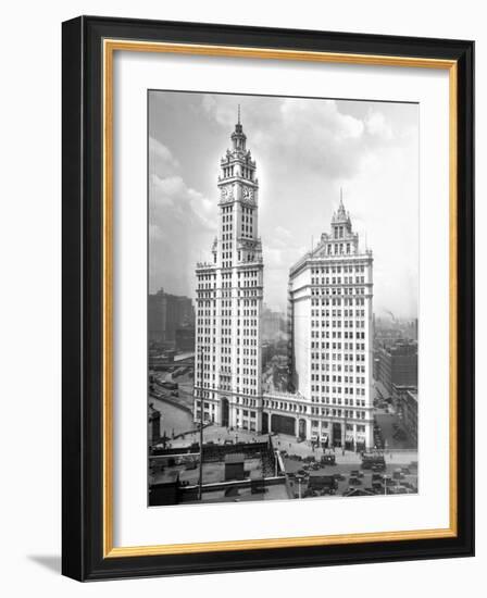 Wrigley Building on Michigan Avenue in Chicago, Ca. 1928-null-Framed Photographic Print