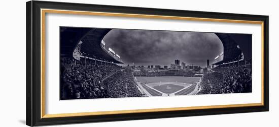 Wrigley Field Night Game Chicago BW-Steve Gadomski-Framed Photographic Print