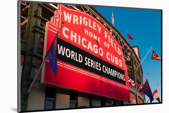 Wrigley Field World Series Marquee Angle-Steve Gadomski-Mounted Photographic Print