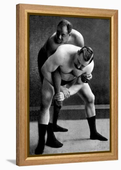 Wrist Lock: Russian Wrestlers-null-Framed Stretched Canvas