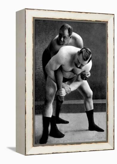 Wrist Lock: Russian Wrestlers-null-Framed Stretched Canvas