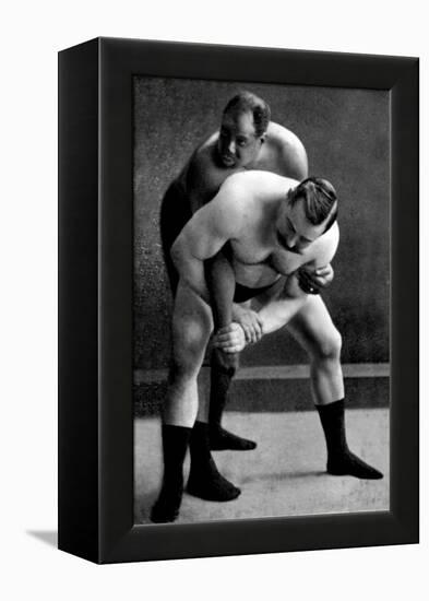 Wrist Lock: Russian Wrestlers-null-Framed Stretched Canvas