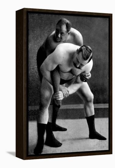 Wrist Lock: Russian Wrestlers-null-Framed Stretched Canvas