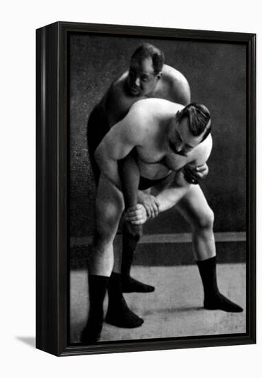 Wrist Lock: Russian Wrestlers-null-Framed Stretched Canvas