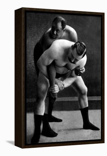 Wrist Lock: Russian Wrestlers-null-Framed Stretched Canvas