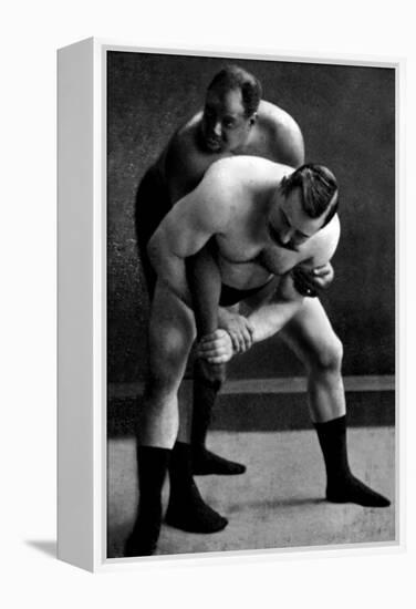 Wrist Lock: Russian Wrestlers-null-Framed Stretched Canvas