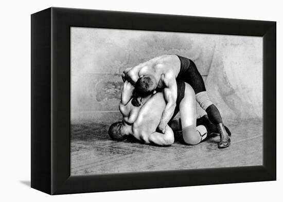 Wrist Roll: Russian Wrestlers-null-Framed Stretched Canvas