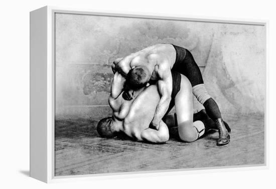 Wrist Roll: Russian Wrestlers-null-Framed Stretched Canvas