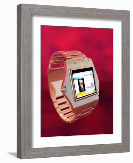 Wrist Watch Computer, Computer Artwork-Christian Darkin-Framed Photographic Print