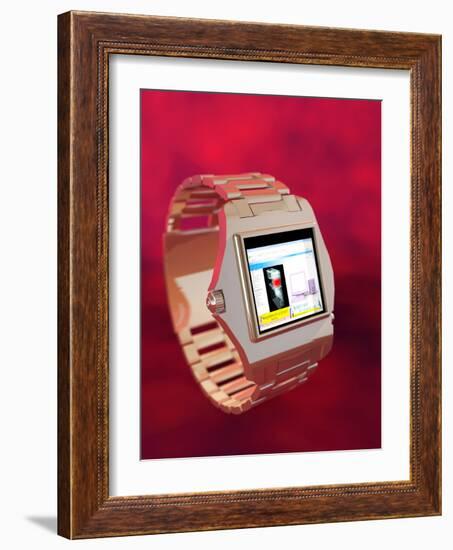 Wrist Watch Computer, Computer Artwork-Christian Darkin-Framed Photographic Print