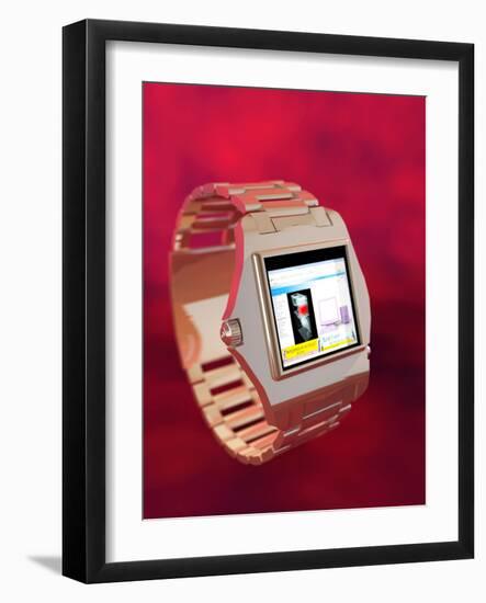 Wrist Watch Computer, Computer Artwork-Christian Darkin-Framed Photographic Print