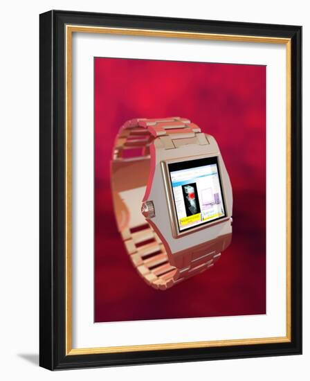 Wrist Watch Computer, Computer Artwork-Christian Darkin-Framed Photographic Print