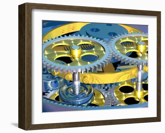 Wristwatch Gears And Cogs, Artwork-PASIEKA-Framed Photographic Print