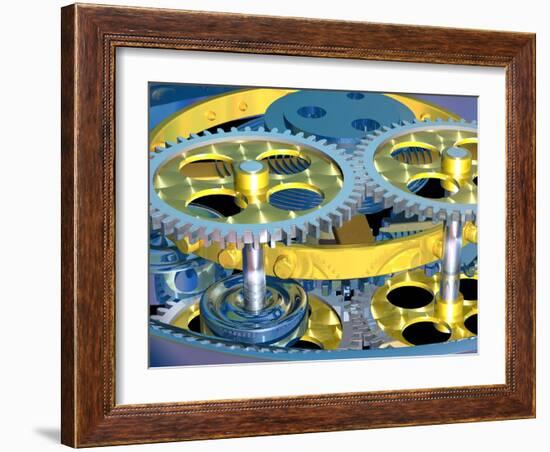 Wristwatch Gears And Cogs, Artwork-PASIEKA-Framed Photographic Print