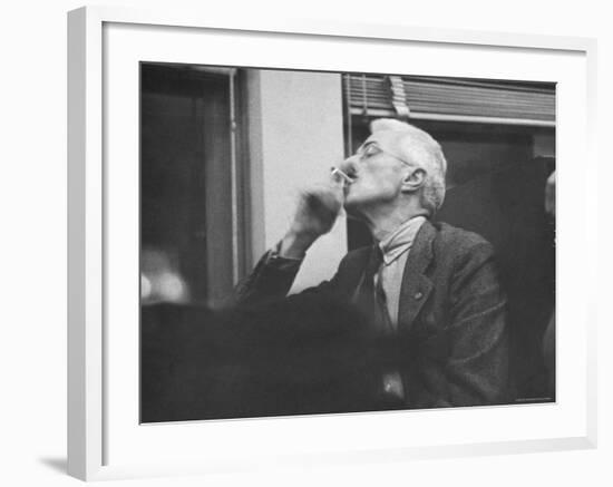 Writer Dashiell Hammett Smoking a Cigarette-Paul Dorsey-Framed Premium Photographic Print