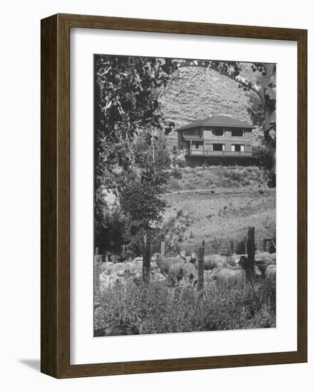 Writer Ernest Hemingway's Home in Sun Valley, About a Mile from Town of Ketchum-null-Framed Photographic Print