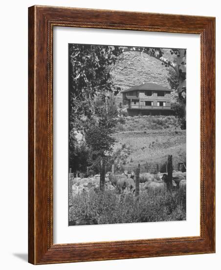 Writer Ernest Hemingway's Home in Sun Valley, About a Mile from Town of Ketchum-null-Framed Photographic Print