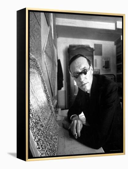 Writer William S. Burroughs in What is Known as a Beat Hotel-Loomis Dean-Framed Premier Image Canvas