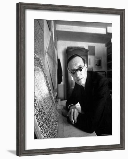 Writer William S. Burroughs in What is Known as a Beat Hotel-Loomis Dean-Framed Premium Photographic Print