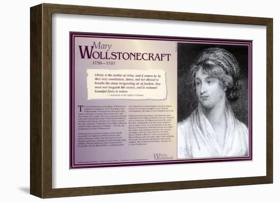 Writers Who Changed the World - Mary Wollstonecraft-null-Framed Art Print