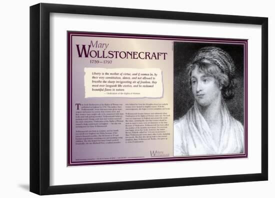 Writers Who Changed the World - Mary Wollstonecraft-null-Framed Art Print