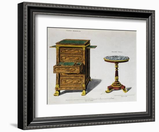 Writing Desk and Breakfast Coffee Table by George Smith from Cabinet Maker and Upholsterer's Guide-null-Framed Giclee Print