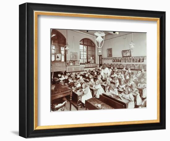 Writing Lesson, Hugh Myddelton School, Finsbury, London, 1906-null-Framed Photographic Print