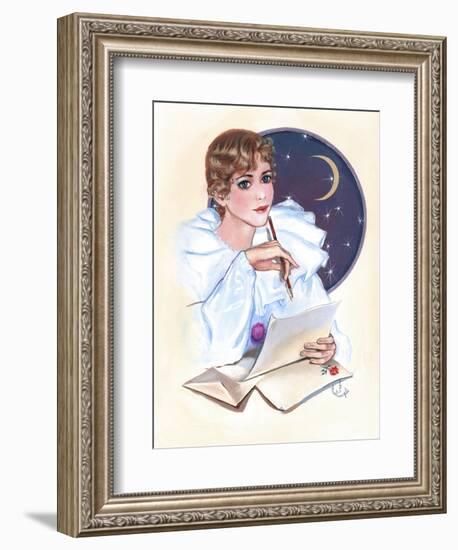 Writing Letter-Judy Mastrangelo-Framed Giclee Print