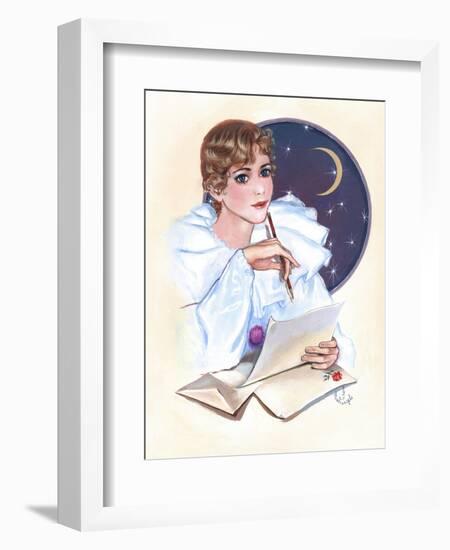 Writing Letter-Judy Mastrangelo-Framed Giclee Print