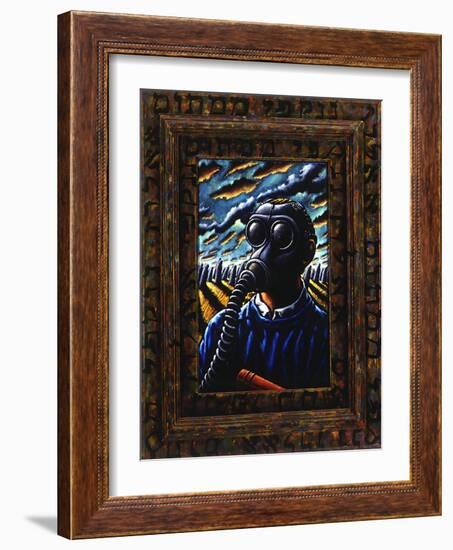 Writing on the Wall 1991  (oil on wood)-PJ Crook-Framed Giclee Print