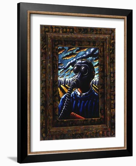 Writing on the Wall 1991  (oil on wood)-PJ Crook-Framed Giclee Print