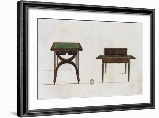 Writing Table and Writing Desk-null-Framed Giclee Print