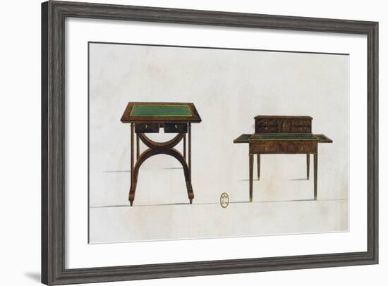 Writing Table and Writing Desk-null-Framed Giclee Print