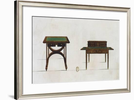 Writing Table and Writing Desk-null-Framed Giclee Print