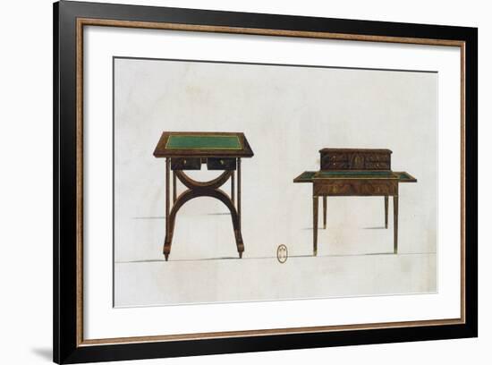 Writing Table and Writing Desk-null-Framed Giclee Print