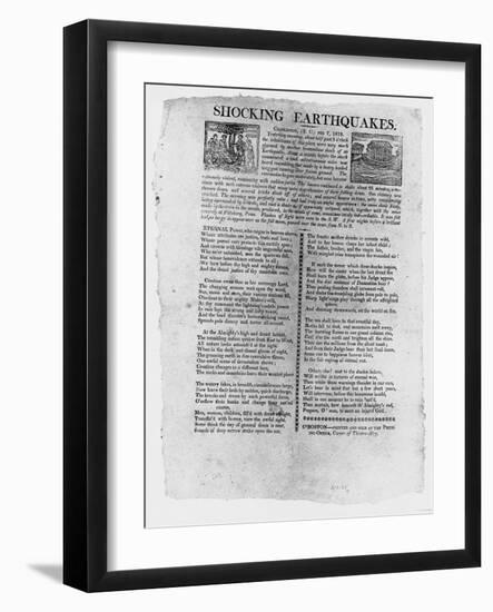 Written Account of an Earthquake-null-Framed Giclee Print