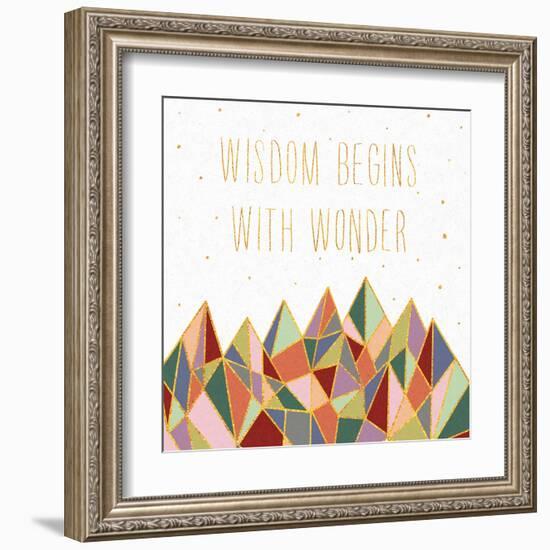 Written in the Stars I on White-Laura Marshall-Framed Art Print